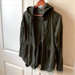 New LOFT lightweight hooded cardigan sweater